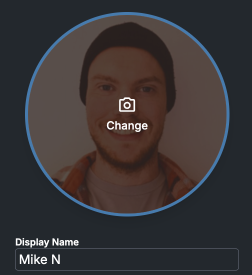 Uploading a new profile picture